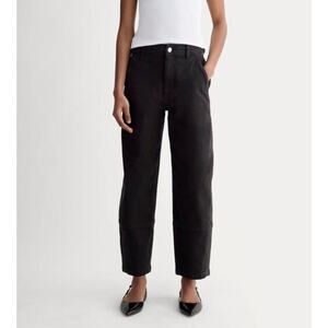 Everlane The Utility Barrel Pant Black Organic Cotton Jeans Size 10 NWT